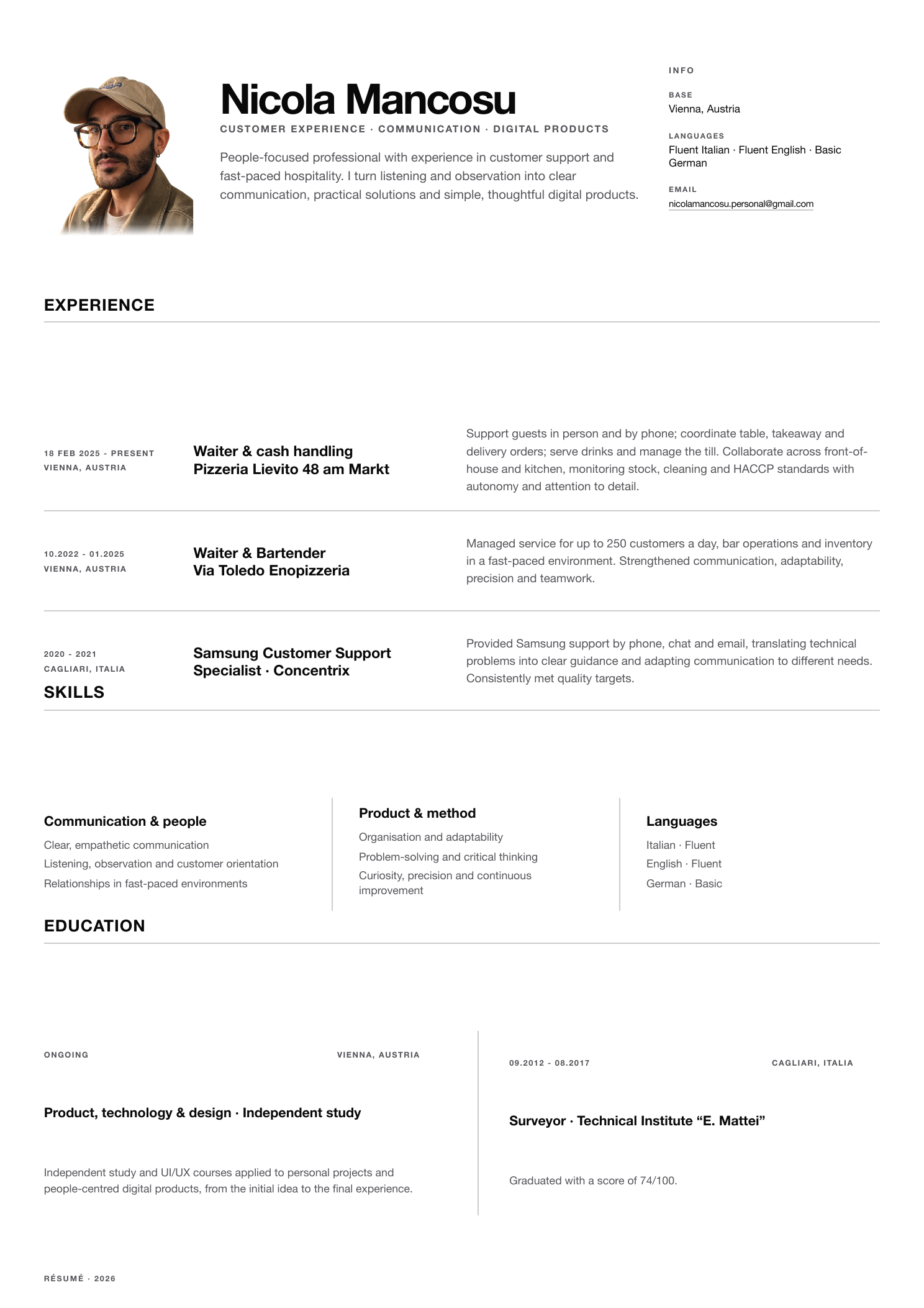 Full preview of Nicola Mancosu’s curriculum